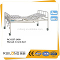 RC-023T-1400 Professional good quality foldable manual bed frame medical steel bed